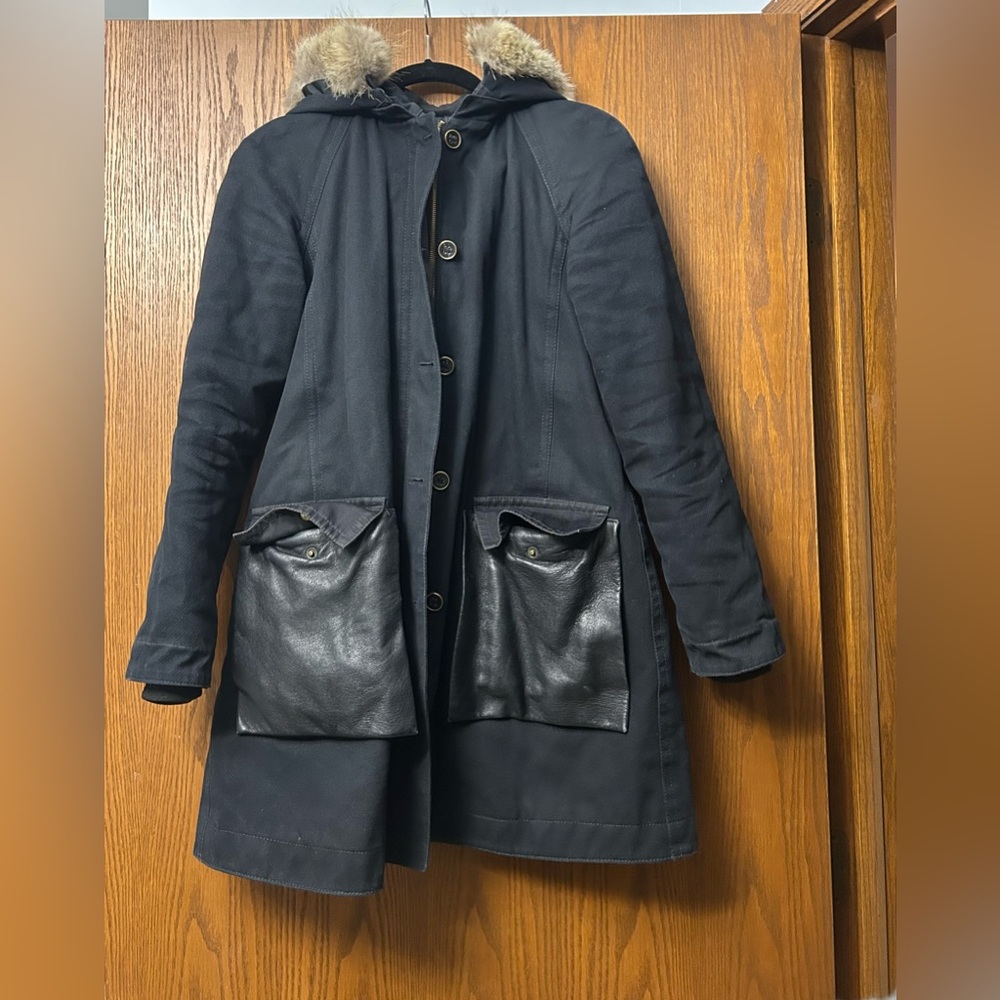 Marc Marc Jacobs Coyote Trim Parka Jacket SZ. Small